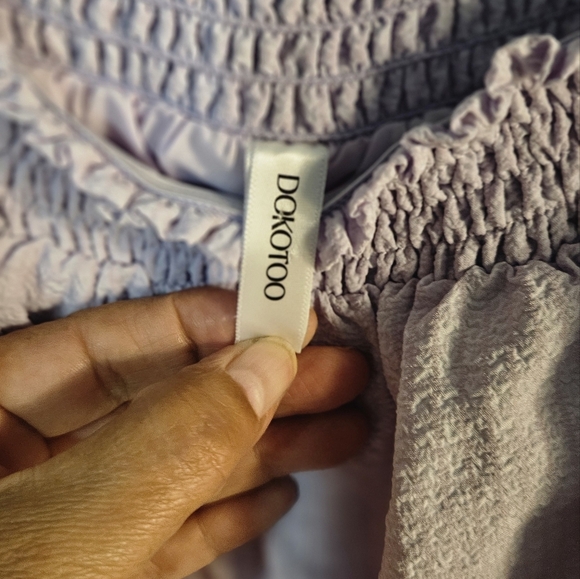 Drees Purple Smocked Tiered Sundress - Picture 4 of 5